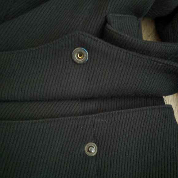 Vintage Thierry Mugler Black Wool Belted Blazer S - Picture 6 of 8